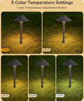 5CCT Low Voltage Pathway Lights 12V 3W 160LM Aluminum Waterproof Outdoor Landscape Lights with 5 color temperature options
