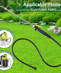 Two Pack Universal Sprayer Wands With Hoses For Ryobi, 24 Inch Length, Adjustable Nozzle, Stainless Steel Gun in garden