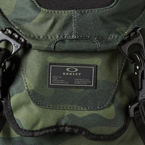Core Camo Everyday Backpack With 23L Capacity Padded 13 Inch Laptop Sleeve Durable nylon close-up showing fabric texture and label