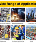 Image showcasing Built Like A Tank Forklift Telescopic Boom 3 Ton 12.8 Ft Extension Rack in various applications like construction, warehousing, and engineering.
