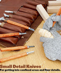 All In One Wood Carving Kit 15 Piece Set With PU Storage Bag Includes 6 Whittling Knives 5 Detail Knives Polishing Compound Leather Strop And Safety Gloves For Adults From Beginner To Pro DIY Woodworking