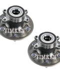Pair of front wheel bearing hub kits for Chevrolet with heavy-duty construction and direct fit for smooth and quiet ride.