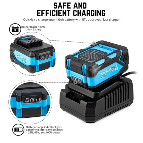 Cordless Half Inch Drive Impact Wrench Twenty Volt Battery Powered Compact High Torque For Lug Nuts And Car Tires Includes Li Ion Battery And Fast Charger For Automotive Maintenance