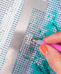 Diamond Painting Ruler With 1020 Blank Grids And Diamond Mesh Alignment Tool for 5D diamond art with hand placing drills.