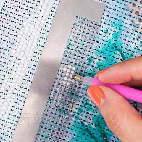 Diamond Painting Ruler With 1020 Blank Grids And Diamond Mesh Alignment Tool for 5D diamond art with hand placing drills.