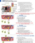 ASME-MR high-torque magnetic servo controller board, red PCB with labeled input/output ports, front view
