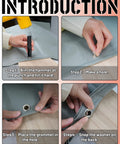 Instruction steps using 150 Piece Grommet Tool Kit With One Half Inch Silver Eyelets Leather Hole Punch Pliers for installation