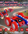 Remote Control Spider Car 4WD With 360 Degree Flips Double Sided Drift Monster Truck Style LED Lights on racing track