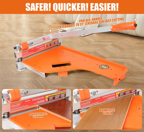 13 Inch Pro Vinyl Floor Cutter No Dust No Noise No Electricity Multi Angle Cuts For Laminate Vinyl And More Aluminum Long Lever