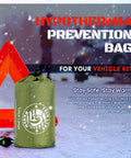 Ultra Large Waterproof Emergency Sleeping Bag For Survival And Hypothermia Prevention Lifesaver Bivvy Sack in snow
