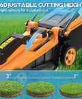 40V Cordless Lawn Mower With Brushless Motor 18 Inch Deck 6 Position Height Adjustment Requires Two 20V Max Batteries No Battery Included Compatible With Existing 20V System For Quick Yard Cleanup Mow Through The Yard With Ease. 6 adjustable cutting heights