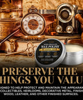 Top Shelf Microcrystalline Wax Polish Kit With Gotto Formula for Wood Leather Metal Stone surfaces with vintage decor