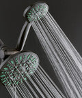 Antimicrobial Anti Clog 30 Setting High Pressure Rain Shower Head With Microban Nozzle Protection, dual in oil rubbed bronze finish