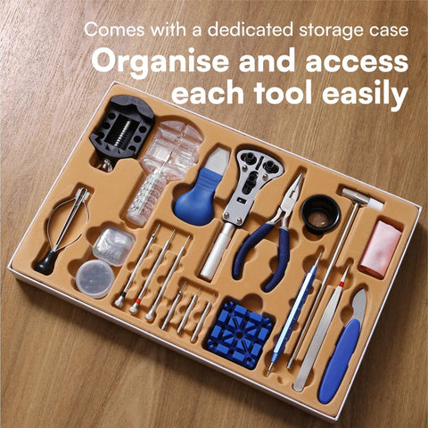 Ultimate 155 Piece Watch Repair Kit For Link Removal Sizing Case Opener Pin Back Removal And Battery Replacement Includes Tools