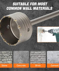Top Tier 9 Piece Concrete Hole Saw Bit Kit Featuring Five Versatile Sizes Including 30mm And 100mm Plus Shanks And Pilot Bits For Heavy Duty Masonry And Brick Drilling Jobs That Seriously Rock. concrete hole saw with SDS shank for stone, concrete, brick, and cement
