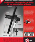 Pro-Grade 2 Or 3 Jaw Internal External Ratcheting Puller, 5 Ton Capacity shown with quick index jaws and locking legs.