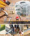 All In One 2013 Piece Nuts Bolts And Screws Set With SAE And Metric Hardware, Grade 8.8 Hex Bolts, 3 Tray Portable Kit