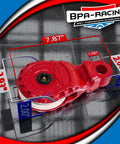 10 Ton Snatch Block With Easy Grip Handle For Offroad Recovery Heavy Duty Winch Accessory Fits 3/4 DRings And 15/32 Inch Synthetic Rope Built From Steel showing dimensions and steel material
