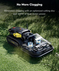 All Season Robot Lawn Mower And Blower With Modular Design Auto Recharge AI Multi Zone Mapping And RTK GPS Navigation on grass
