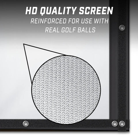 Close-up detail of reinforced polyester on Replacement Sim Screen For Golf Simulator Enclosure 12 By 9 Foot
