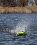Blackjack 24 Inch V2 Catamaran Brushless RC Boat With Heat Wave Visual RTR Ready To Run speeding on a lake