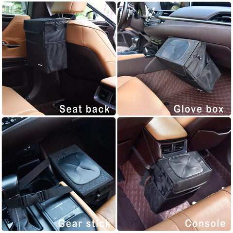 Cute Collapsible Car Trash Can With Lid Leak Proof Two Gallon Waste Basket To Keep Your Whip Clean And Toss Nothin But Clutter During Long Drives Or Weekend Cruises