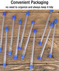 10-piece long carbide burr set in clear tubes, 1/8 in shank, blue caps