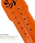 Close-up of the open frame design of the Ready In A Snap Boot Dryer And Portable Shoe Dryer Featuring Hybrid Forced Air Heating To 99 Degrees.