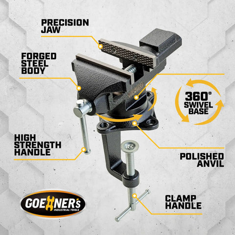 3.3 Inch Bench Vise For Woodworking And Metalworking Heavy Duty Cast Iron Clamp Vise With 360 Degree Swivel Base multi jaw system