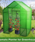 Raised Garden Bed Tomato Planter With Trellis, Self Watering System, 57 Inch Tomato Cages For Climbing Vegetables in Greenhouse