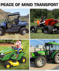ATV, UTV, lawn mower, and tractor for use with Beefy Heavy Duty Wheel Chock And Tie Down Kit With 4400Lb Break Strength Trailer Tire Straps
