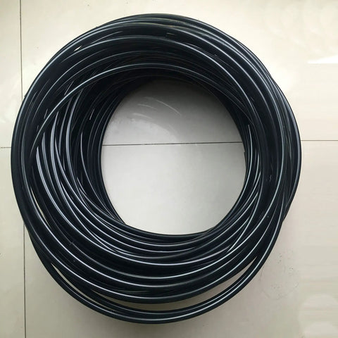 Coiled Durable Nylon Hose 1/4 Inch ID And 5/16 Inch OD, 10 Feet Black Vacuum Tube For Air Brake Systems And Fluid Transfer
