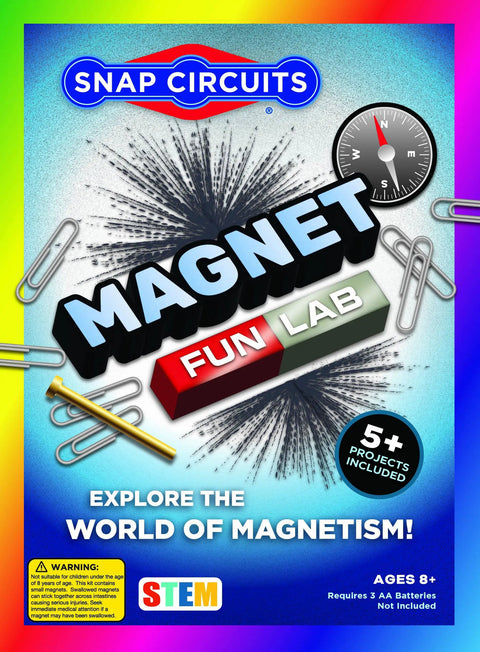 Magnet Fun Lab Kit For Kids 8 Plus A Hands On STEM Toy With Five Magnet Science Projects Build An Electromagnet Box Cover