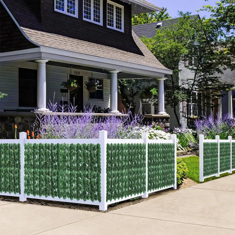 Artificial Ivy Privacy Fence Screen 120 Inch Long By 40 Inch Wide For Patio Balcony Garden And Backyard Vibe Decor Realistic Faux Ivy Greenery Backdrop Panels That Block Sightlines While Boosting Ventilation
