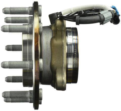 Side view of Ready-To-Roll Preset Wheel Bearing Kit with greased and pre-sealed design, showing integrated raceway and hub.