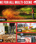 Man using Cordless 20V Leaf Blower With Dual 2Ah Batteries And Charger Included Lightweight Electric Blower for lawn care