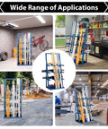 Freestanding Workhorse Steel Bar Rack for lumber and pipe storage in various settings, 3000 lb capacity, durable iron construction, blue