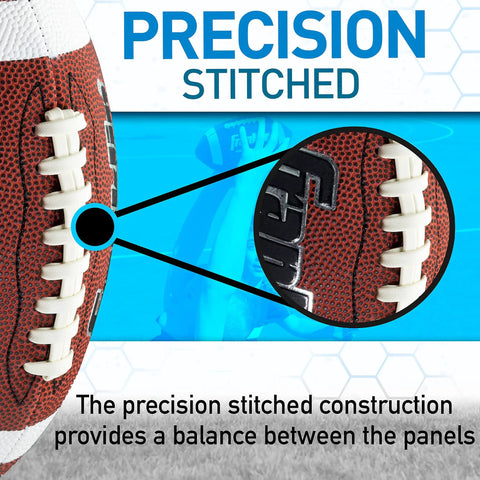 Close-up of Junior Youth Football For Kids With Extra Grippy Synthetic Leather Ball, Pro Style Laces