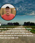Brandon from Eparts introducing small business in South Dakota, offering parts on rural road background