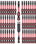 Front view of GEINXURN 50-piece T25 Torx bit set, 2 in., magnetic S2 alloy steel impact bits with 1 bit holder
