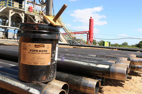 Kopr-Kote Copper Based Anti Seize Paste For High Temp Applications, Mil-Spec Grade EP Lubricant, 5 Gal Pail on construction site