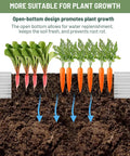 Two-Piece Galvanized Raised Garden Bed Kit 10 By 3 By 1 Feet Outdoor Planters For Vegetables Flowers And Herbs cross-section showing carrots and turnips growing
