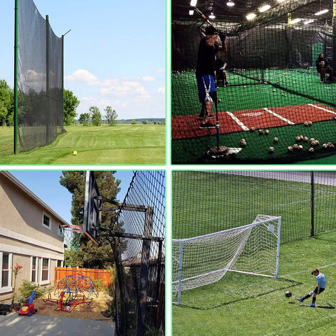 Beefy 10x10ft Heavy Duty Golf Practice Net With High Impact Nylon Netting for backyard and sports fields, multisport use.