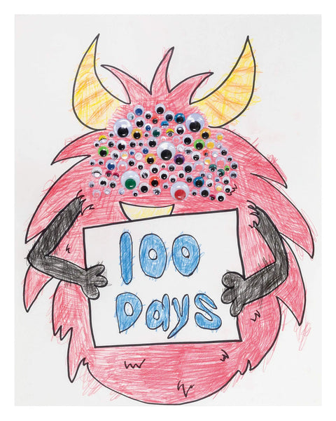 Budget Friendly White Economy Poster Board 22 By 28 Inches, 100 Sheets Per Carton, Ideal For Posters, Signs, Vision Boards, Arts And Crafts, Block Printing, Painting, Markers, And Stenciling. kids monster art on white poster board