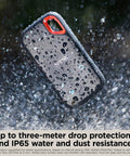 1TB Portable NVMe SSD With USB C, USB 3.2 Gen 2, Blazing 1050MB/s Read, 1000MB/s Write, IP65 Rugged Dust And Water Resistant Exterior