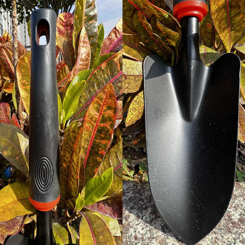 Heavy Duty Garden Trowel With Comfort Grip Oversized Aluminum Alloy Hand Shovel That Digs Through Rocky Soil Fast Rust Resistant Non Slip Handle For Quick Weeding And Planting