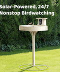 Smart Bird Bath With Dual Lens Camera Solar Powered Fountain Stand For Bird Watching Auto Capture Bird Videos And AI Identification