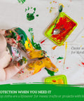 Baby playing on Heavy Duty Canvas Drop Cloths For Painting And Renovation, Reusable Painters Tarp Protects Floors, messy art project