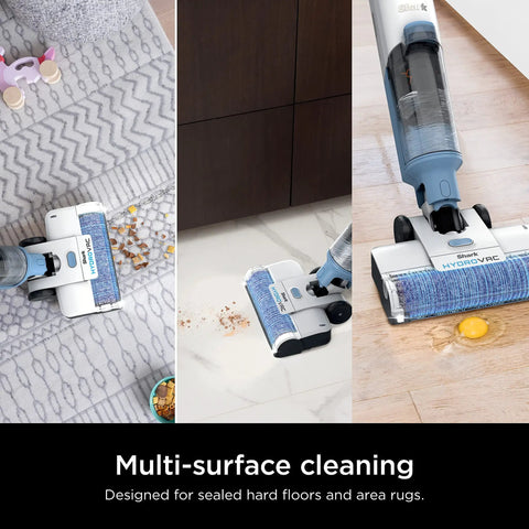 HydroVac Antimicrobial Brushroll And Two Pack Filter Bundle No Fuss For All HydroVac Three In One Multi Surface Cleaners cleaning sealed floors and rugs
