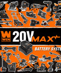 Assorted cordless tools part of the 20V Max battery system, featuring the Cordless Palm Sander With 20V Max 2.0Ah Battery And Charger.